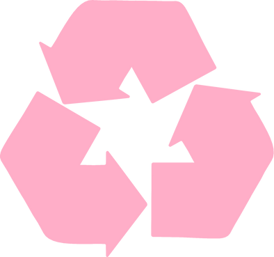 Pastel Pink Recycling Symbol
